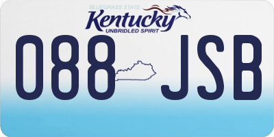 KY license plate 088JSB