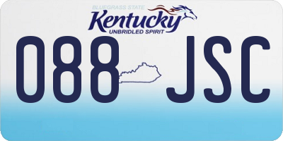KY license plate 088JSC
