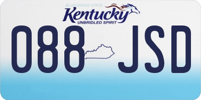 KY license plate 088JSD