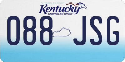 KY license plate 088JSG