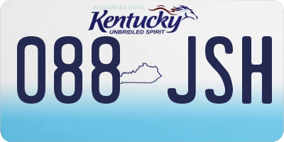 KY license plate 088JSH