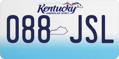 KY license plate 088JSL