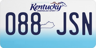 KY license plate 088JSN