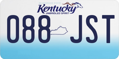 KY license plate 088JST