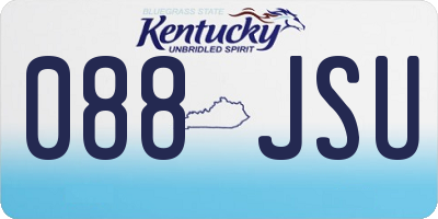 KY license plate 088JSU