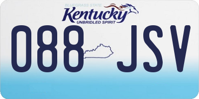 KY license plate 088JSV