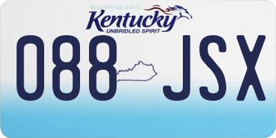 KY license plate 088JSX