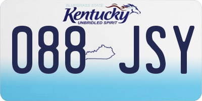 KY license plate 088JSY