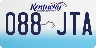 KY license plate 088JTA
