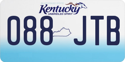 KY license plate 088JTB