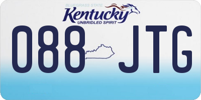 KY license plate 088JTG
