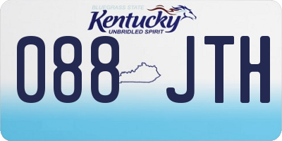 KY license plate 088JTH