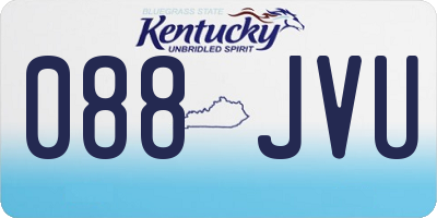 KY license plate 088JVU