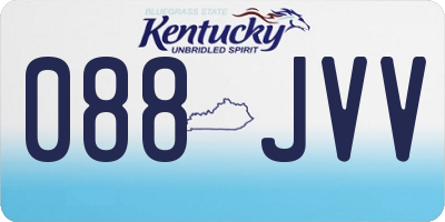 KY license plate 088JVV
