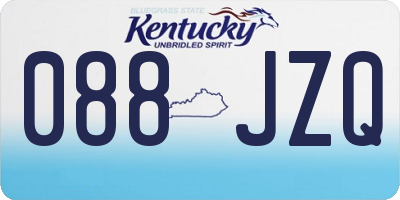 KY license plate 088JZQ