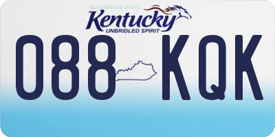 KY license plate 088KQK