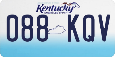 KY license plate 088KQV
