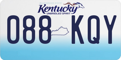 KY license plate 088KQY