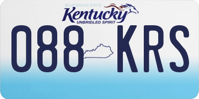 KY license plate 088KRS