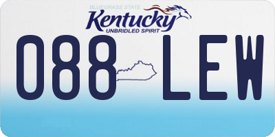 KY license plate 088LEW