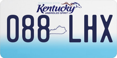 KY license plate 088LHX