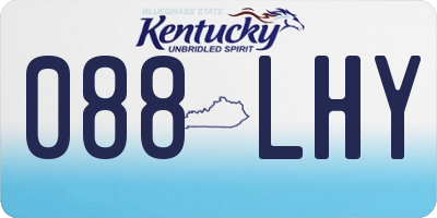 KY license plate 088LHY