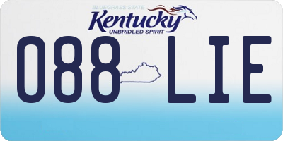 KY license plate 088LIE