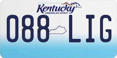 KY license plate 088LIG