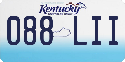 KY license plate 088LII