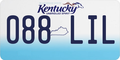 KY license plate 088LIL