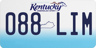 KY license plate 088LIM