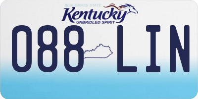 KY license plate 088LIN