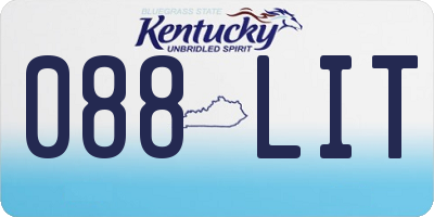 KY license plate 088LIT
