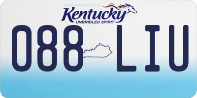 KY license plate 088LIU