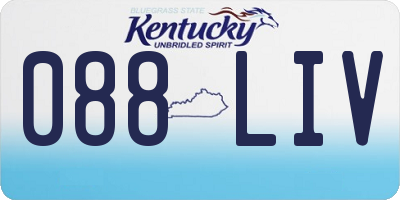 KY license plate 088LIV