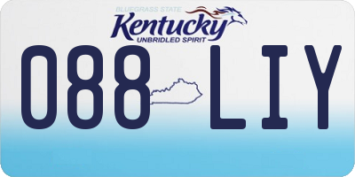 KY license plate 088LIY