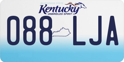 KY license plate 088LJA