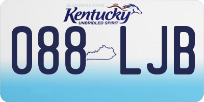 KY license plate 088LJB