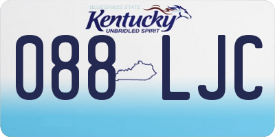 KY license plate 088LJC