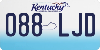 KY license plate 088LJD