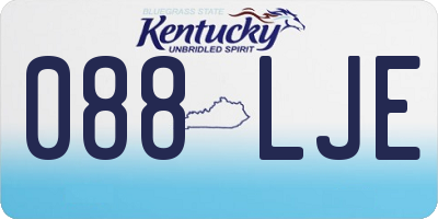 KY license plate 088LJE