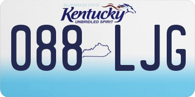 KY license plate 088LJG