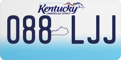 KY license plate 088LJJ