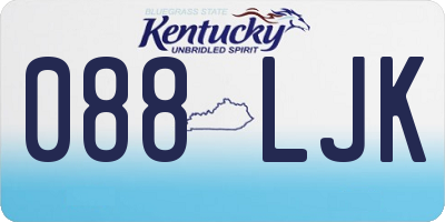 KY license plate 088LJK