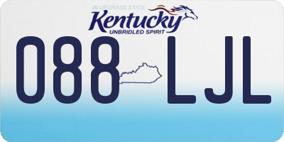 KY license plate 088LJL