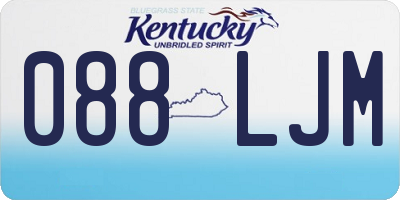 KY license plate 088LJM