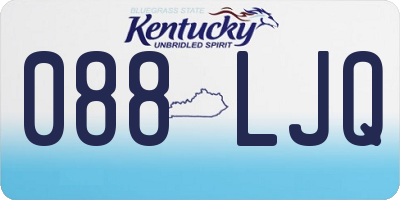 KY license plate 088LJQ