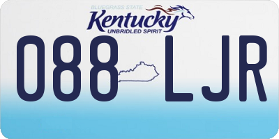 KY license plate 088LJR