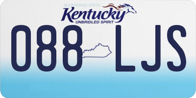 KY license plate 088LJS