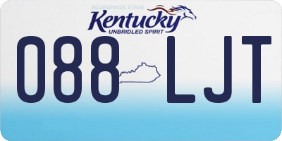 KY license plate 088LJT